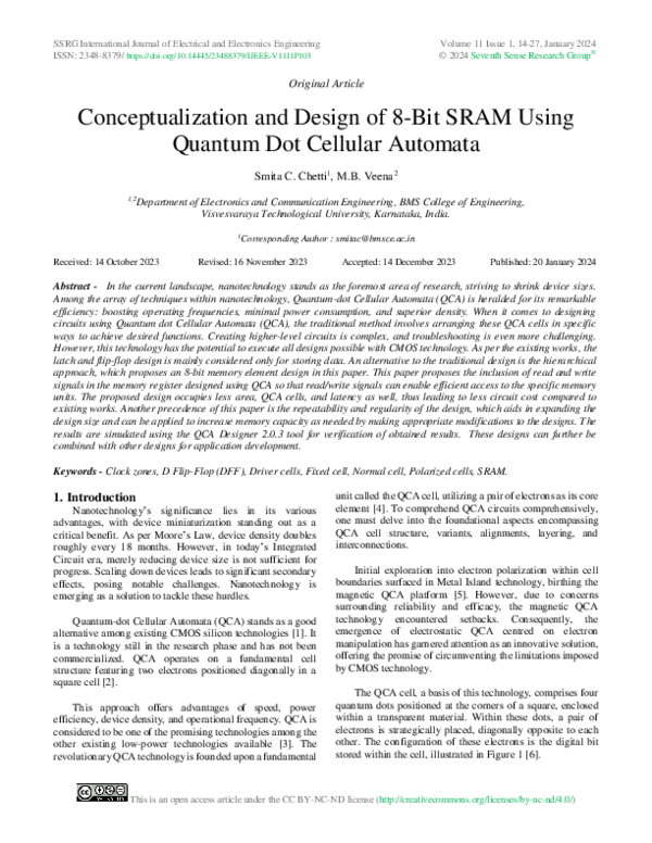 (PDF) Conceptualization and Design of 8-Bit SRAM Using Quantum Dot ...