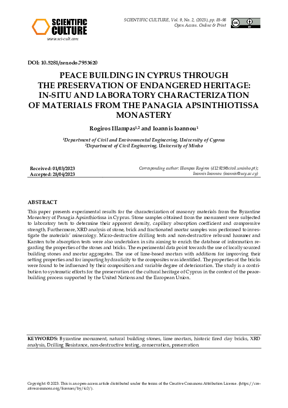 Gallery Detail: Pdf Peace Building In Cyprus Through The Preservation Of Endangered