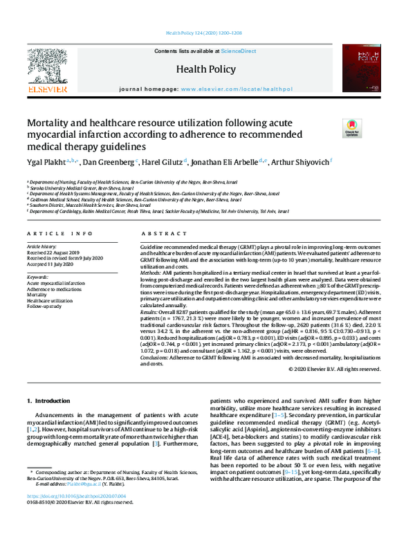 (PDF) Mortality and healthcare resource utilization following acute ...