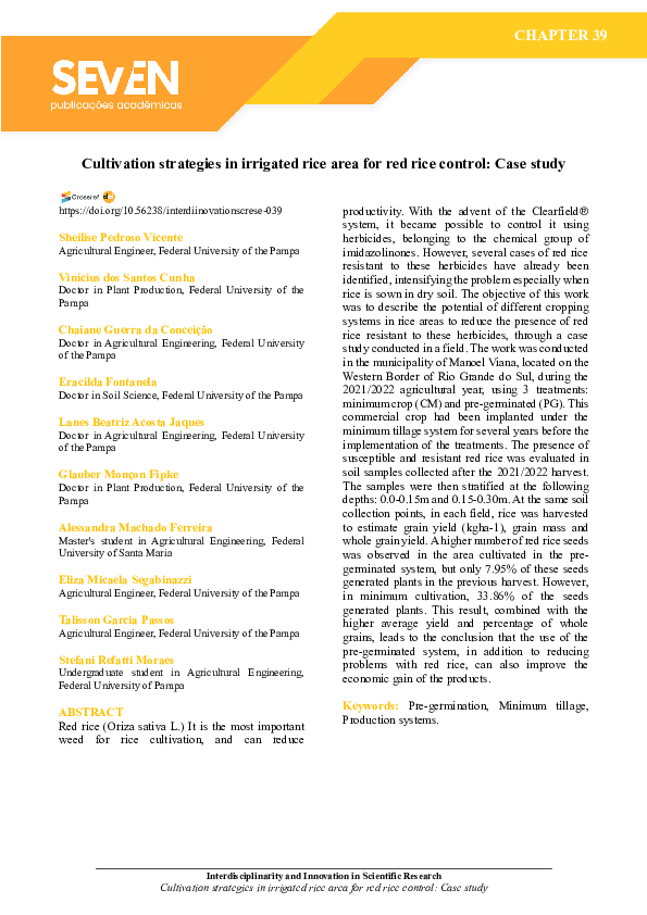 (PDF) Cultivation strategies in irrigated rice area for red rice ...
