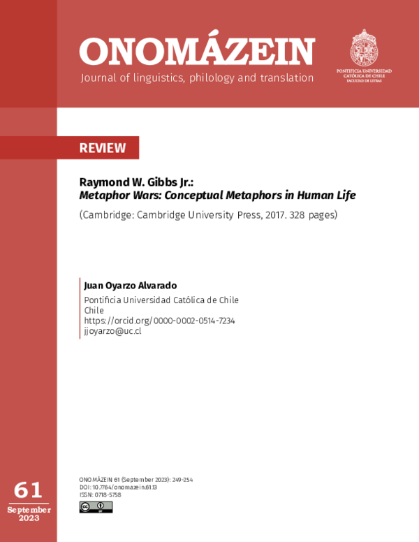 (PDF) Raymond W. Gibbs Jr.: Metaphor Wars: Conceptual Metaphors in ...