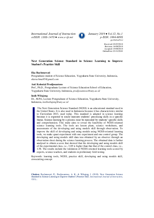 (PDF) International Journal of Instruction