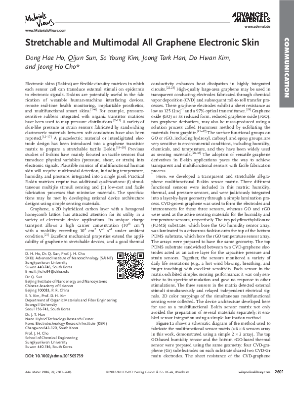 (PDF) Stretchable and Multimodal All Graphene Electronic Skin