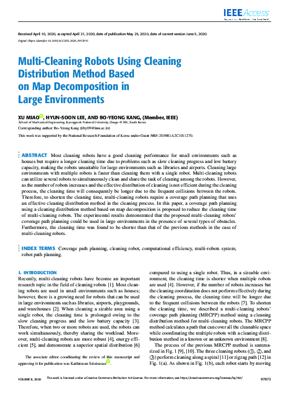 (PDF) Multi-Cleaning Robots Using Cleaning Distribution Method Based on ...