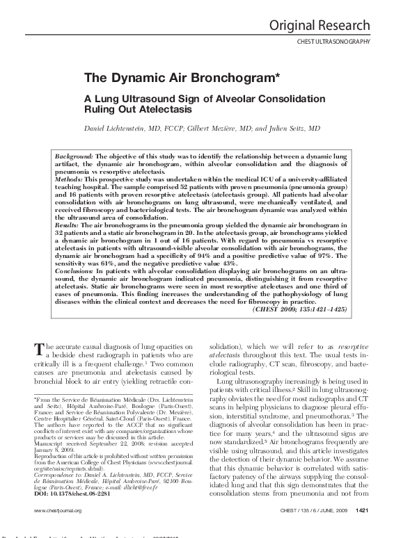 (PDF) The Dynamic Air Bronchogram