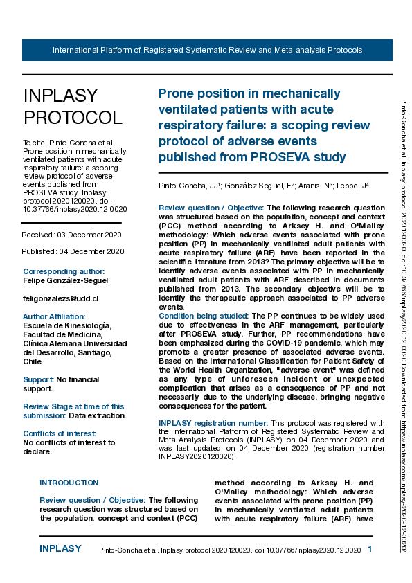 (PDF) Prone position in mechanically ventilated patients with acute ...