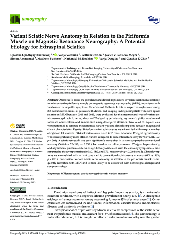 (PDF) Variant Sciatic Nerve Anatomy in Relation to the Piriformis ...