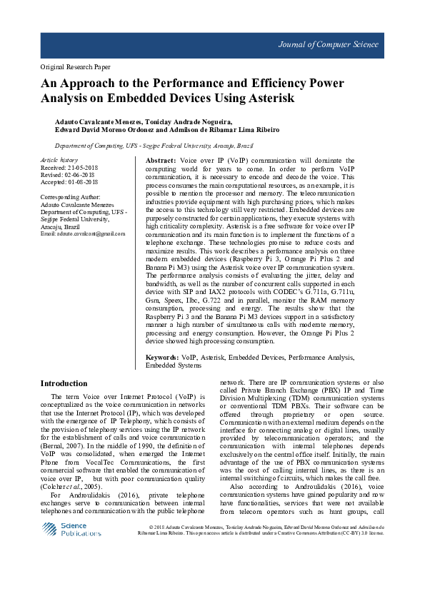 (PDF) An Approach to the Performance and Efficiency Power Analysis on ...
