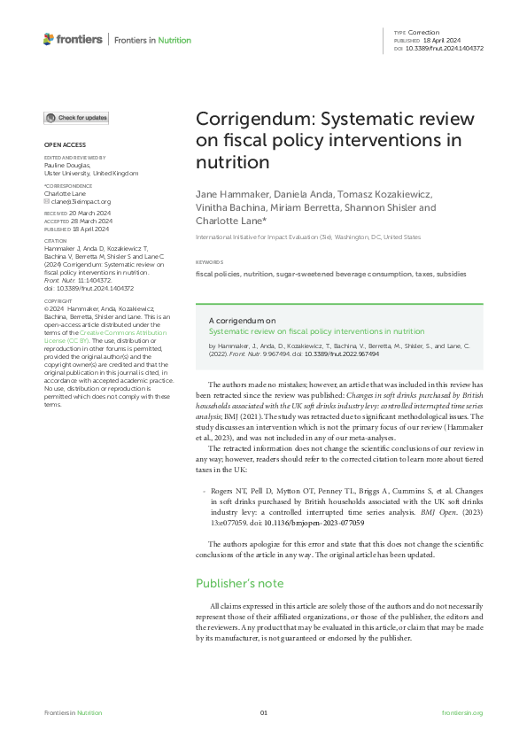 (PDF) Corrigendum: Systematic review on fiscal policy interventions in ...