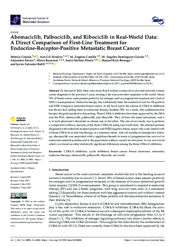 (PDF) Abemaciclib, Palbociclib, and Ribociclib in Real-World Data: A ...