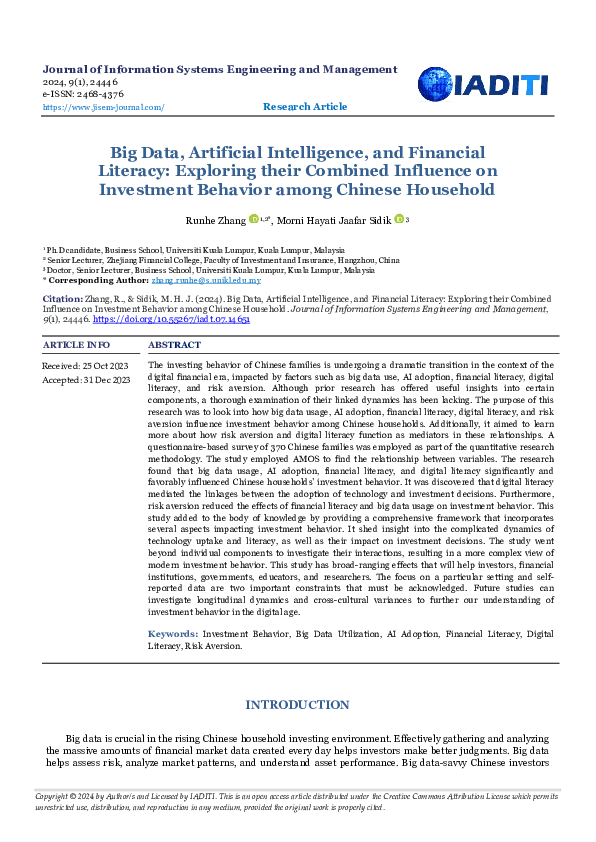 (PDF) Big Data, Artificial Intelligence, and Financial Literacy ...