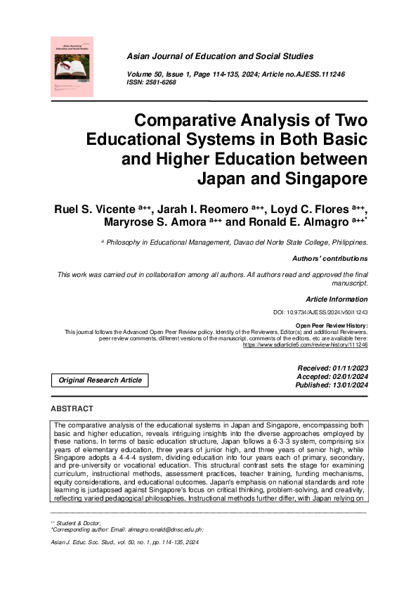 (PDF) Comparative Analysis of Two Educational Systems in Both Basic and ...