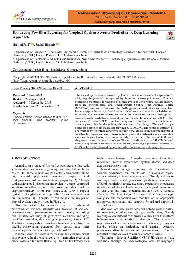 (PDF) Enhancing Few-Shot Learning for Tropical Cyclone Severity ...