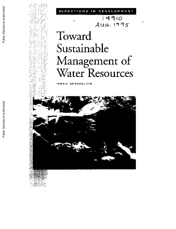 (PDF) Toward sustainable management of water resources