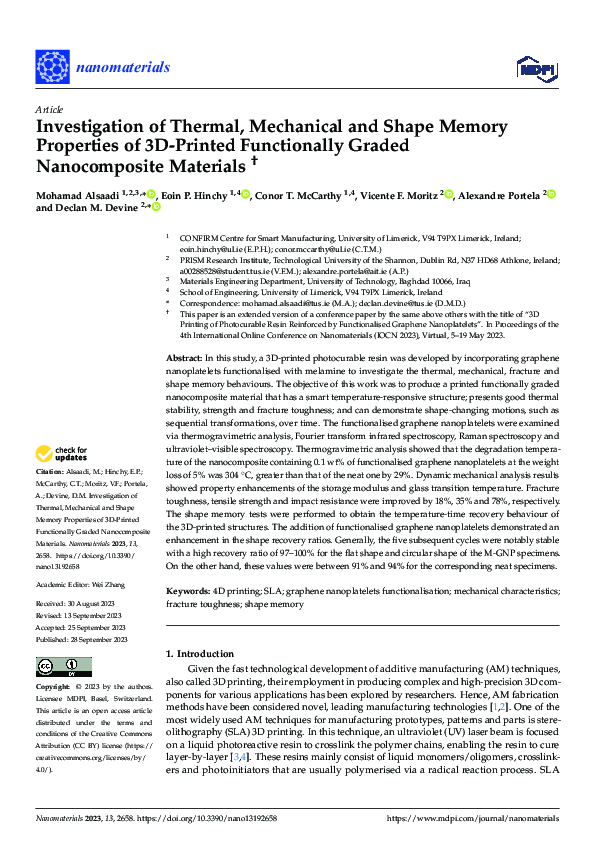 (PDF) Investigation of Thermal, Mechanical and Shape Memory Properties ...