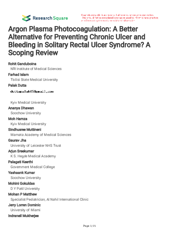 (PDF) Argon Plasma Photocoagulation: A Better Alternative for ...