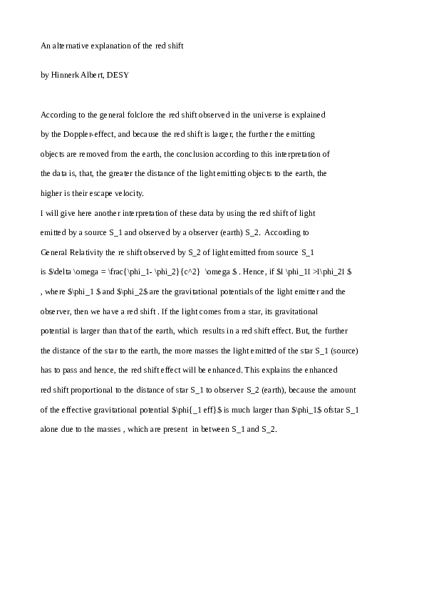 (PDF) Red Shift