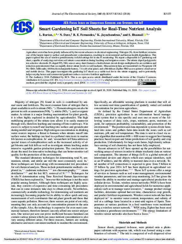 (PDF) Smart Gardening IoT Soil Sheets for Real-Time Nutrient Analysis