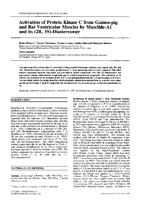 Image showcasing (PDF) Activation of protein kinase C from guinea-pig and rat ...