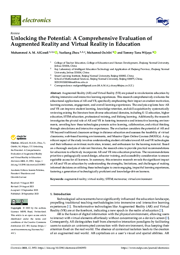 (PDF) Unlocking the Potential: A Comprehensive Evaluation of Augmented ...