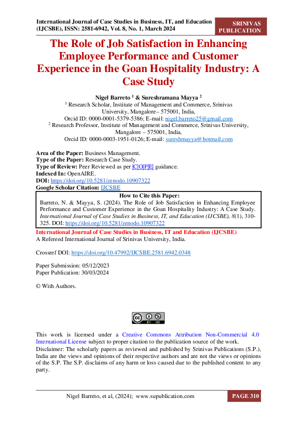(PDF) The Role of Job Satisfaction in Enhancing Employee Performance ...