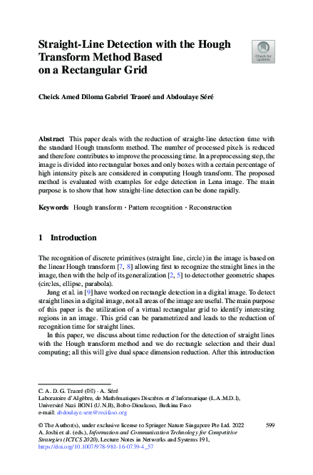 (PDF) Straight-Line Detection with the Hough Transform Method Based on ...