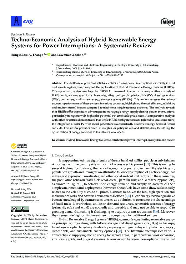 (PDF) Techno-Economic Analysis of Hybrid Renewable Energy Systems for ...