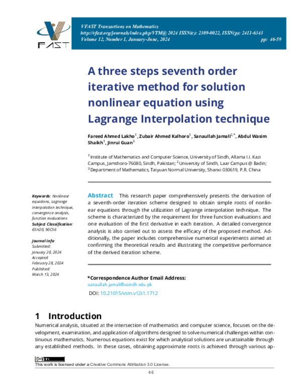 (PDF) A three step seventh order iterative method for solution ...