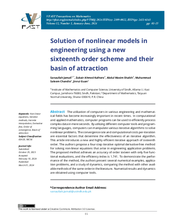 (PDF) Solution of nonlinear models in engineering using a new sixteenth ...