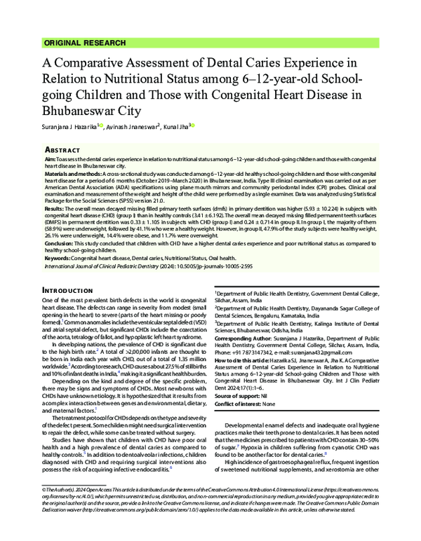 (PDF) A Comparative Assessment of Dental Caries Experience in Relation ...