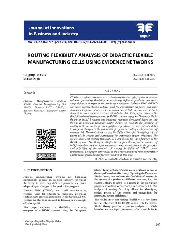 (PDF) Routing Flexibility Analysis of Didactic Flexible Manufacturing ...