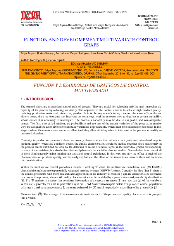 (PDF) Function and Development of Multivariate Control Graphs