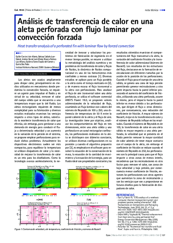 (PDF) Heat Transfer Analysis of a Perforated Fin with Laminar Flow by ...