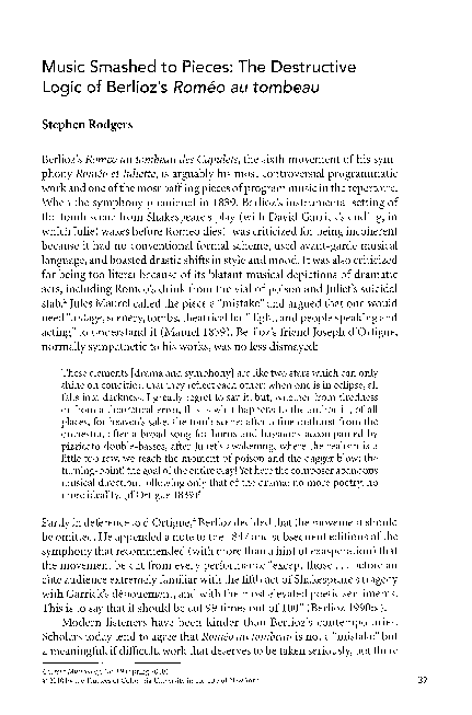 (PDF) Music Smashed to Pieces: The Destructive Logic of Berlioz's Romeo ...