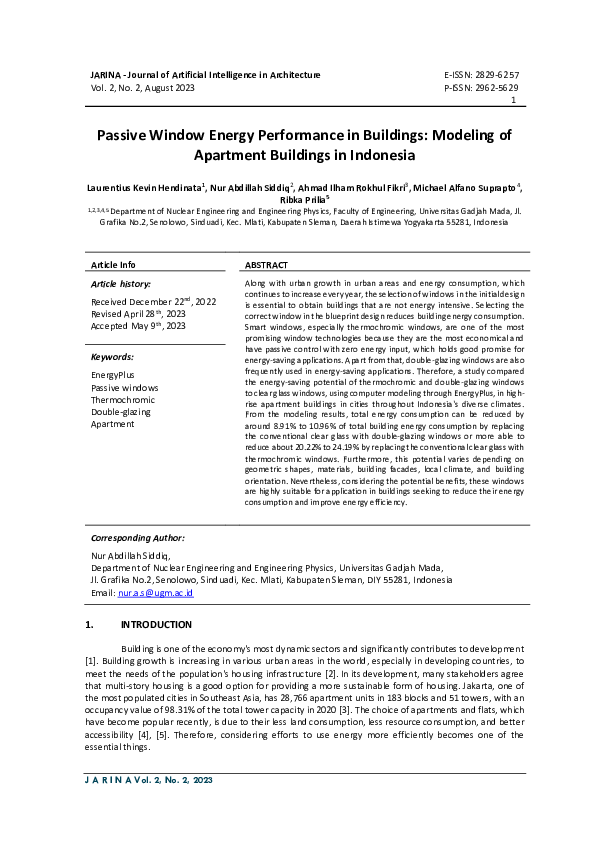 Curated visual reference: Gallery Detail: Pdf Passive Window Energy Performance In Buildings Modeling Of