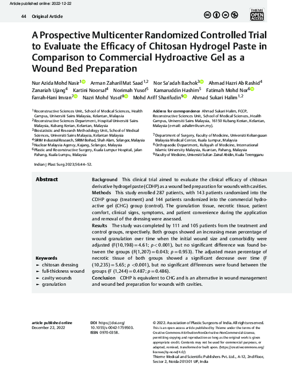 (PDF) A Prospective Multicenter Randomized Controlled Trial to Evaluate ...