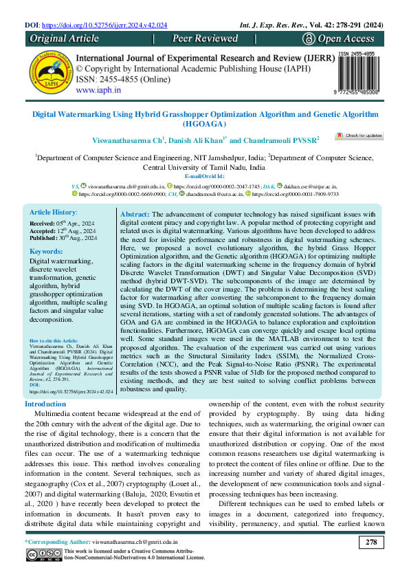 (PDF) Digital Watermarking Using Hybrid Grasshopper Optimization ...