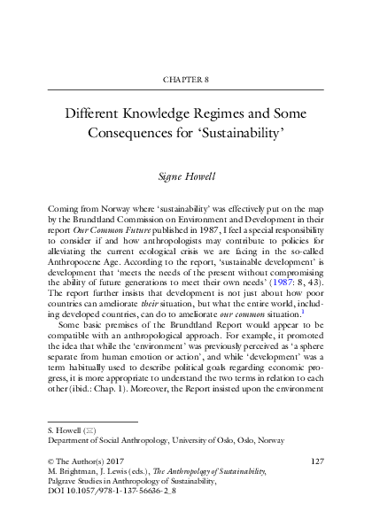 (PDF) Different Knowledge Regimes and Some Consequences for ...