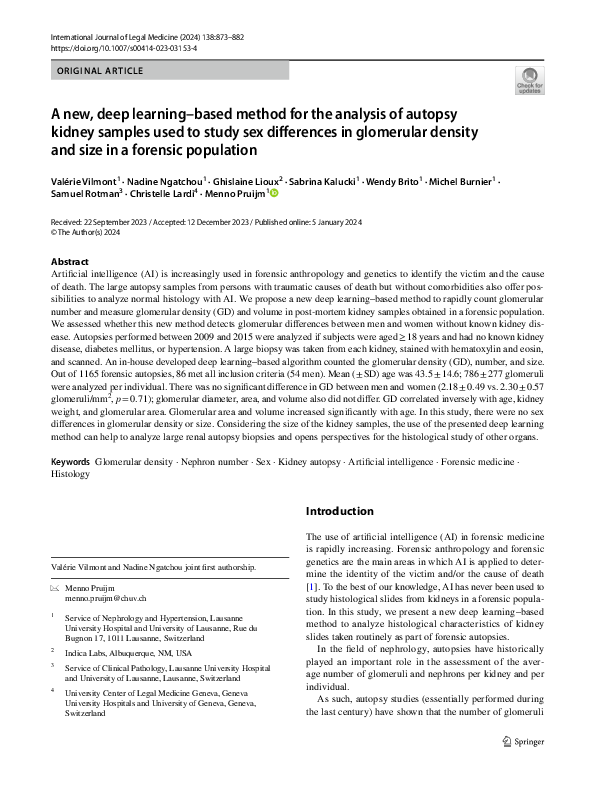 (PDF) A new, deep learning–based method for the analysis of autopsy ...