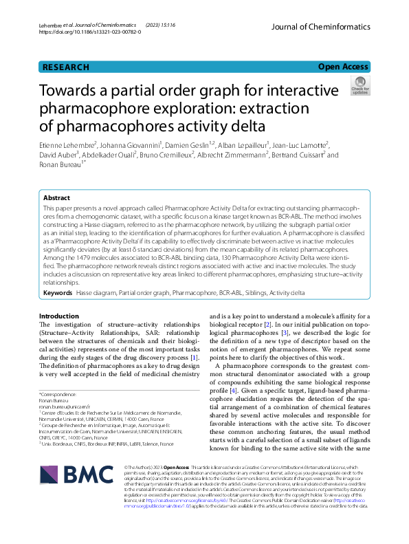(PDF) Towards a partial order graph for interactive pharmacophore ...