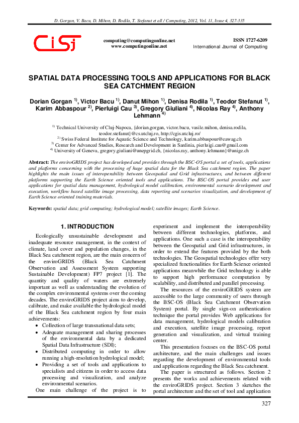 (PDF) Spatial Data Processing Tools and Applications for Black Sea ...
