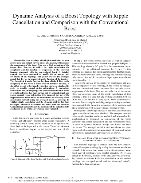 (PDF) Dynamic Analysis of a Boost Topology with Ripple Cancellation and ...