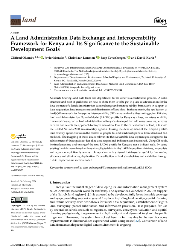 (PDF) A Land Administration Data Exchange and Interoperability ...