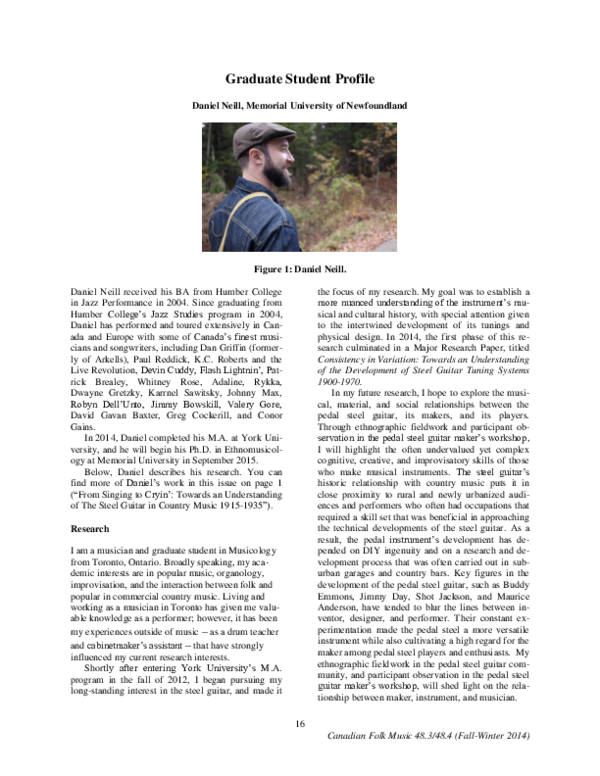 (PDF) Graduate Student Profile