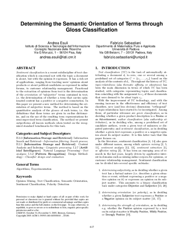 (PDF) Determining the semantic orientation of terms through gloss ...