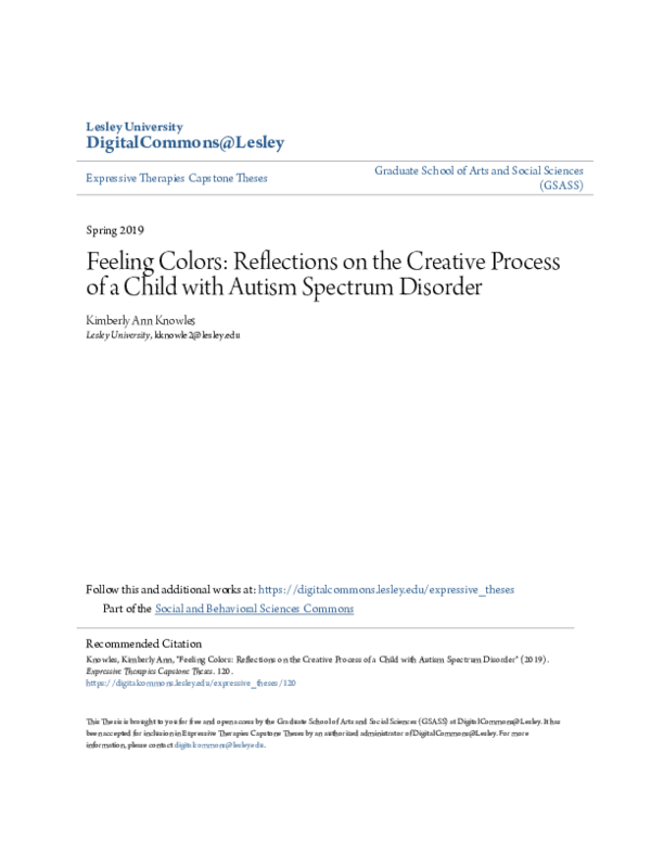 (PDF) Feeling Colors: Reflections on the Creative Process of a Child ...