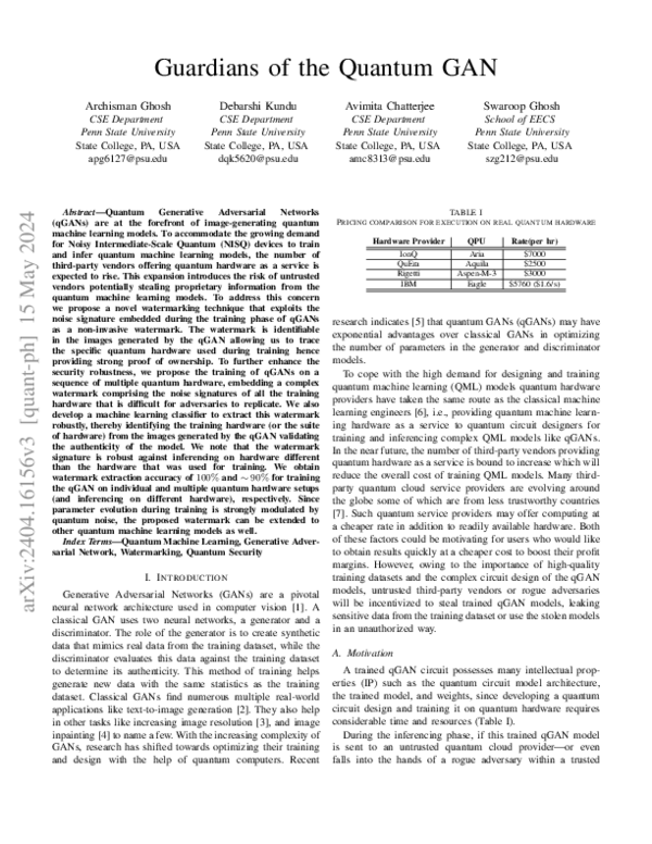 (PDF) Guardians of the Quantum GAN