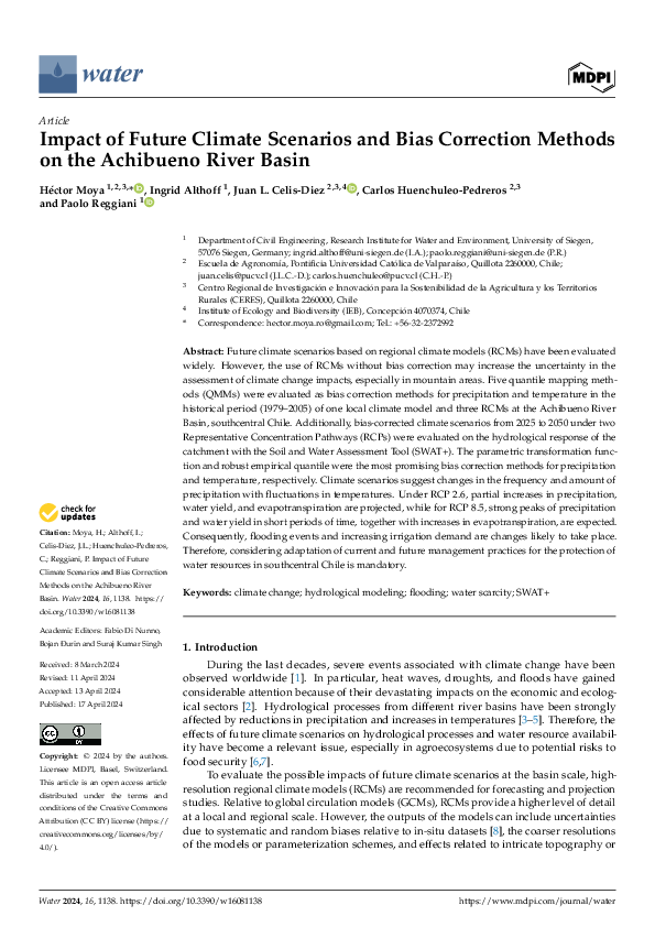 (PDF) Impact of Future Climate Scenarios and Bias Correction Methods on ...