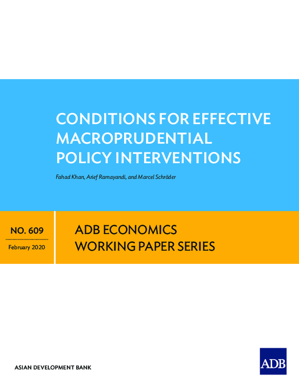 (PDF) Conditions for Effective Macroprudential Policy Interventions