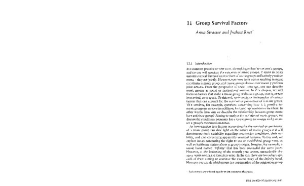 (PDF) Group Survival Factors (on the persistence of music groups)